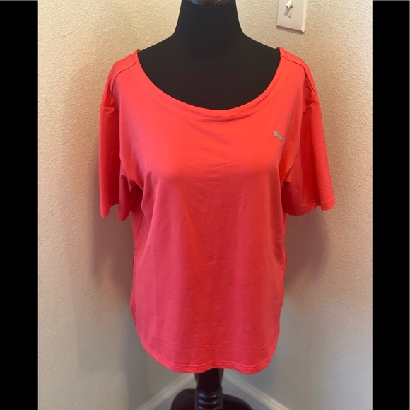 2 FOR $20 Puma Neon Pink Oversized Tunic Top Side Slits Size L Large - Picture 1 of 4